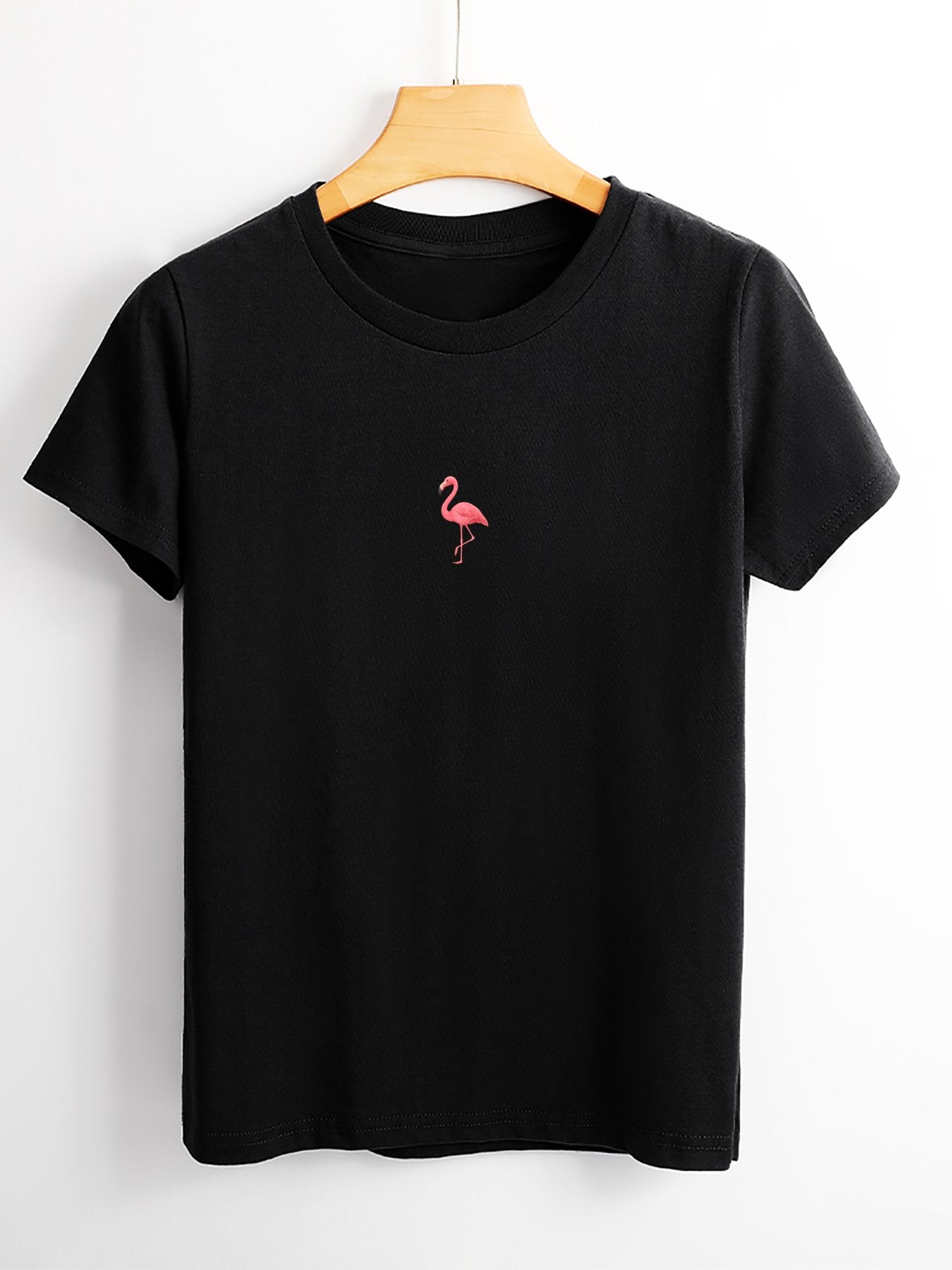Women T - Shirt with Flamingo Emblem
