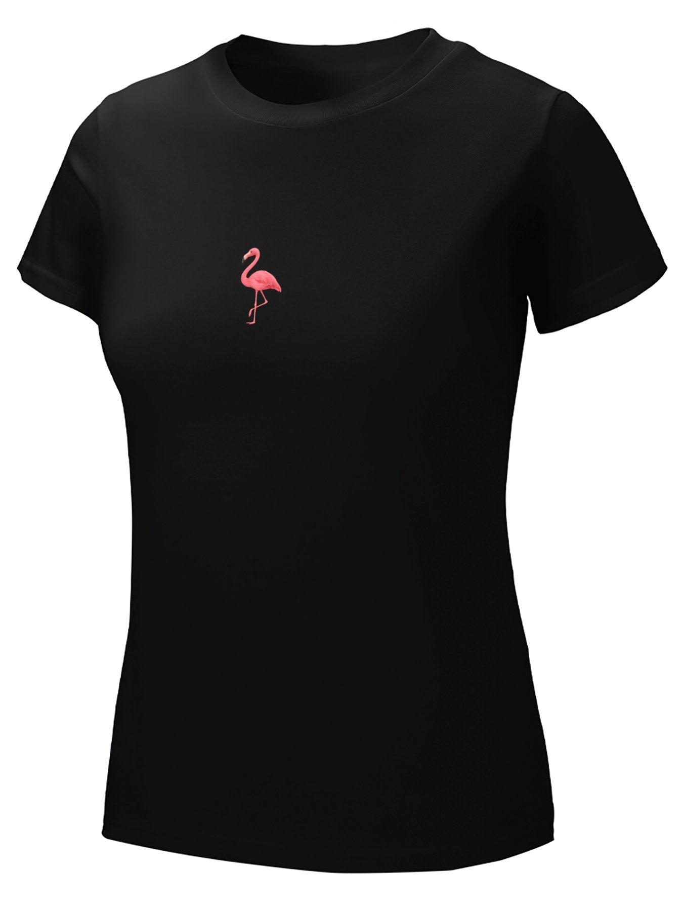 Women T - Shirt with Flamingo Emblem