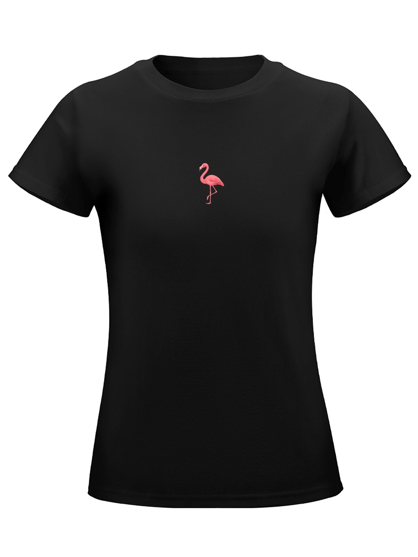 Women T - Shirt with Flamingo Emblem